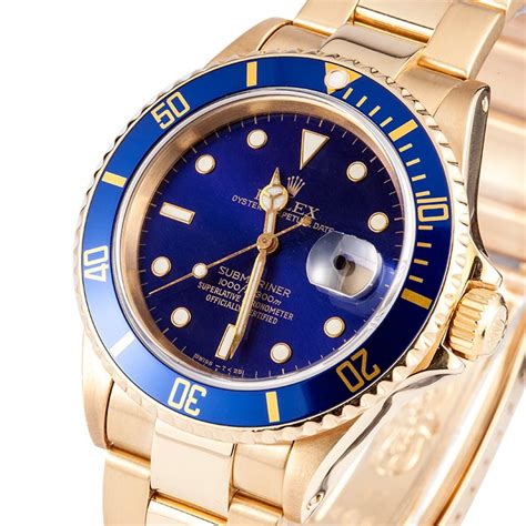 rolex submariner blue gold used|rolex submariner price list.